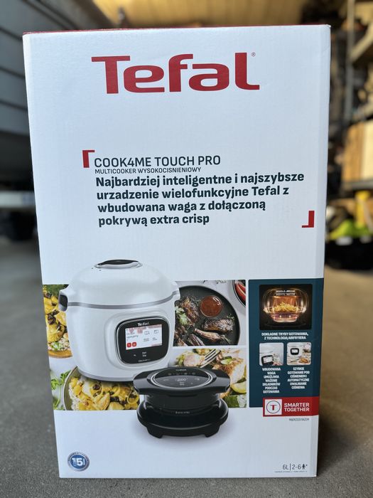 Multicooker TEFAL Cook4me Touch Pro CY94X1F1 (Wi-Fi) z pokrywą do zapiekania Extra Crisp dającą funkcjonalność AirFryera