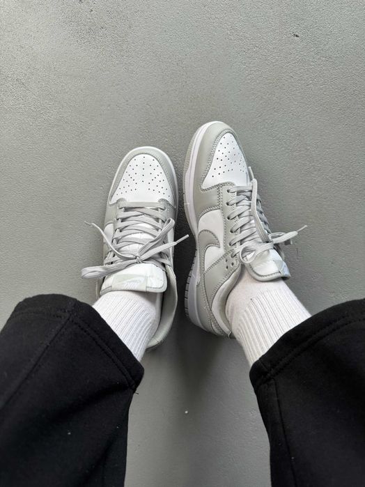 Женские кроссовки Nike Dunk Low Light Grey/White. Размеры 36-41
