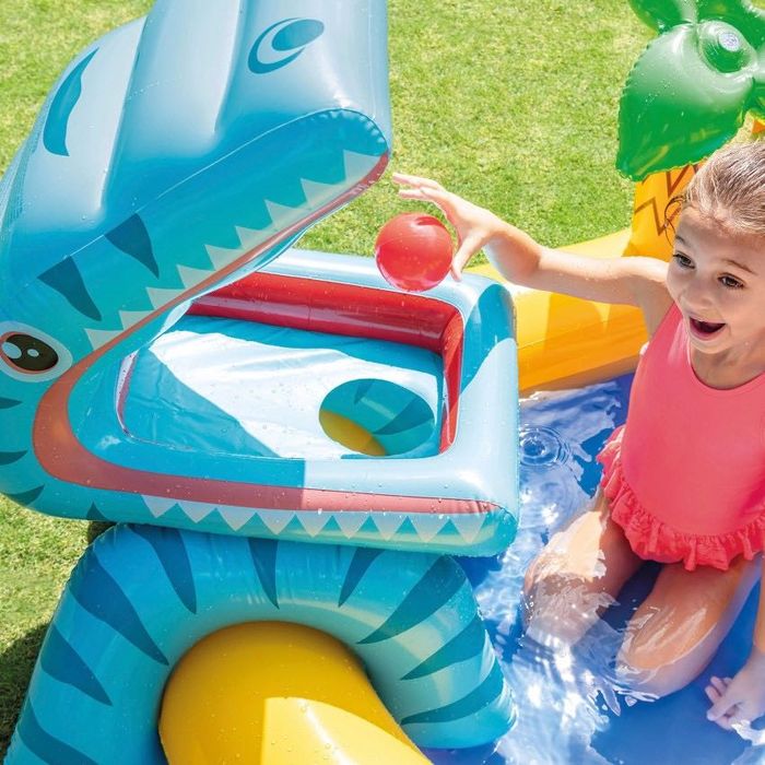 Piscina e Centro de Jogos Insuflável Intex Dinossauro (249x191x109cm) - Novo