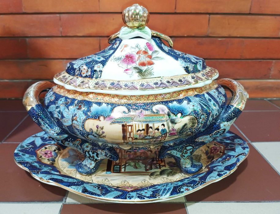 Pote Jarrão Terrina com Travessa Chineses
