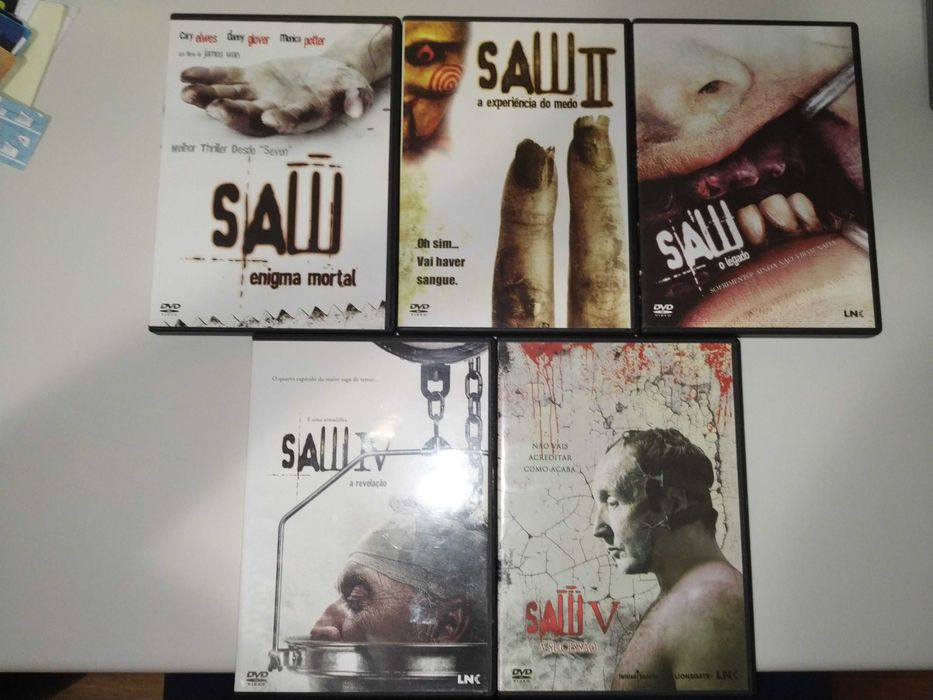 5 filmes da saga SAW