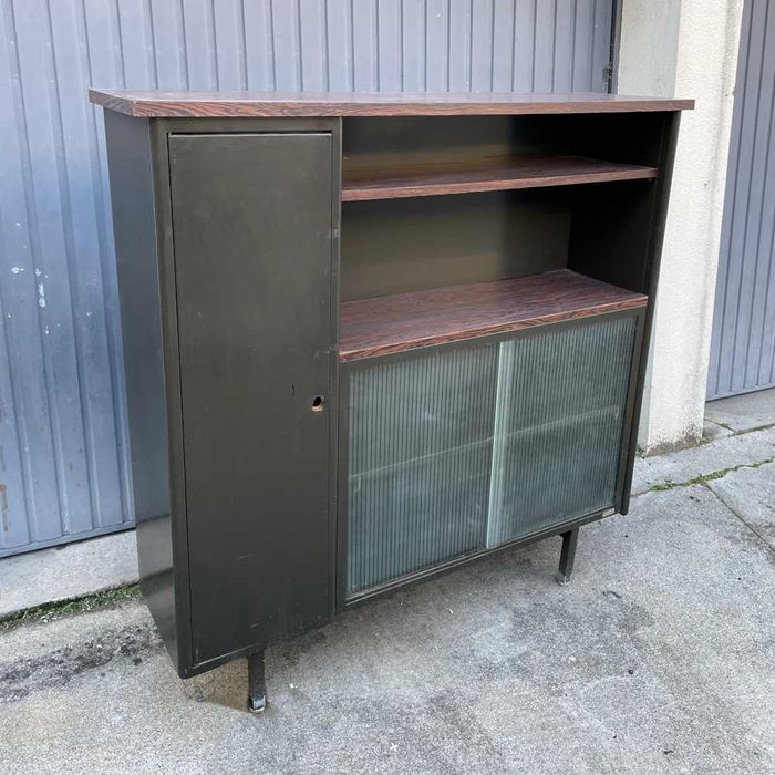 Armário De Escritório Metálico Vintage