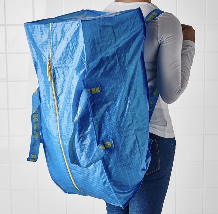 1zł Wysyłka Torba Gigant 76l na zamek bardzo mocna i pakowna IKEA Nowa