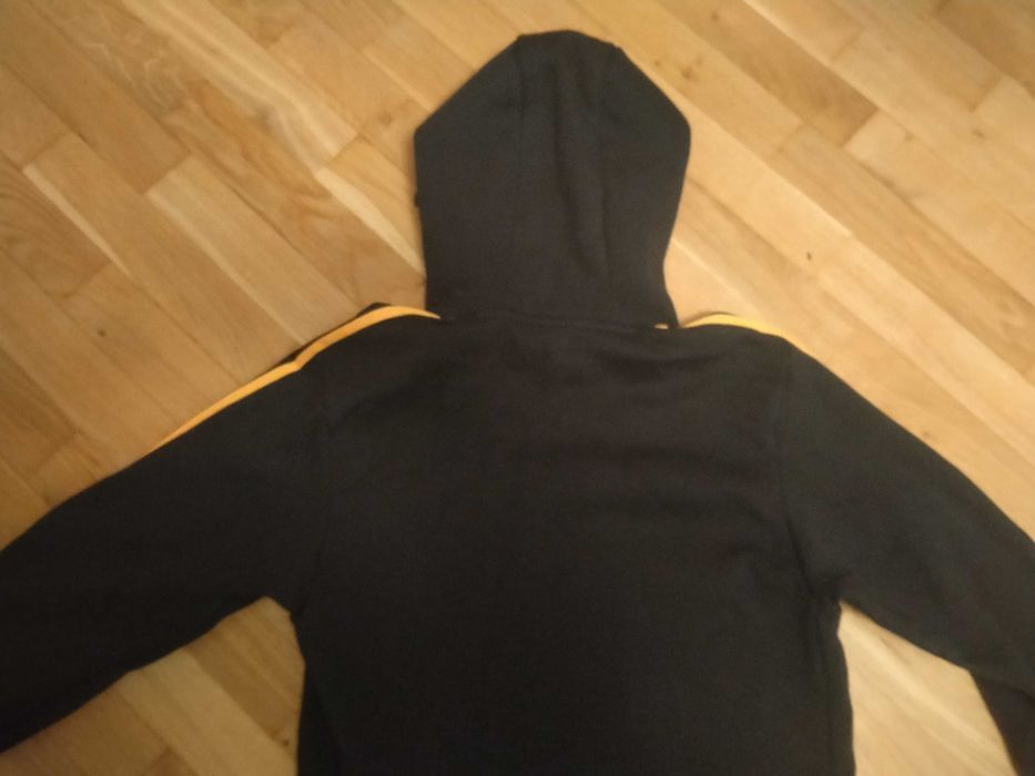 Damska bluza z kapturem, Adidas oryginalna, czarna kangurka, stan BDB