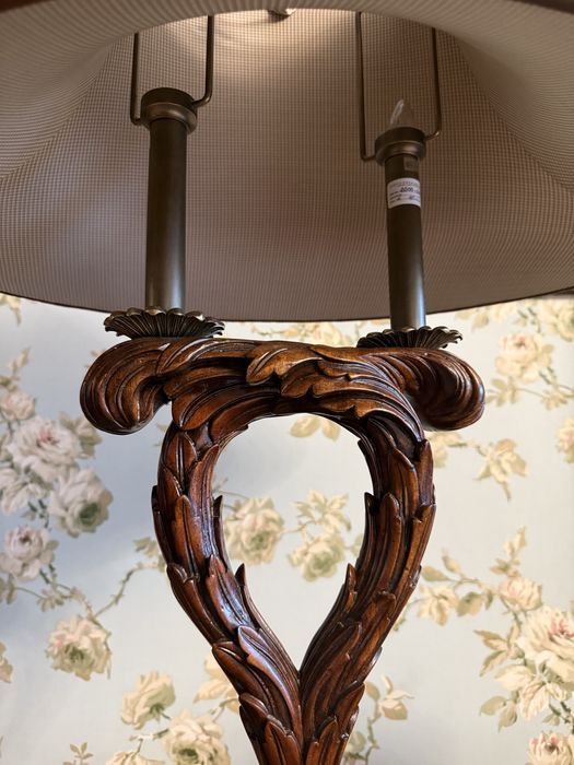 Торшери h80x60см,  h175х43 дерево та бронза