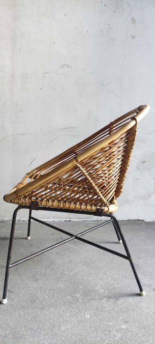 Fotel rattanowy,lata 60
