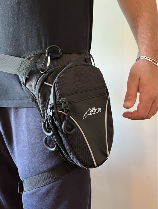Bolsa de perna para mota estilo alpinestars! Extensível! Nova
