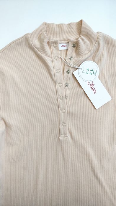 Бежевий лонгслів S.Oliver, розмір S-M