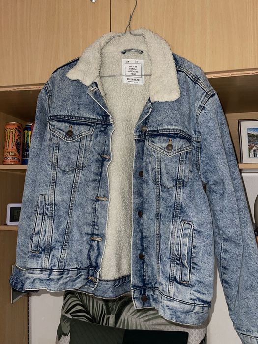 Casaco de ganga com pelo