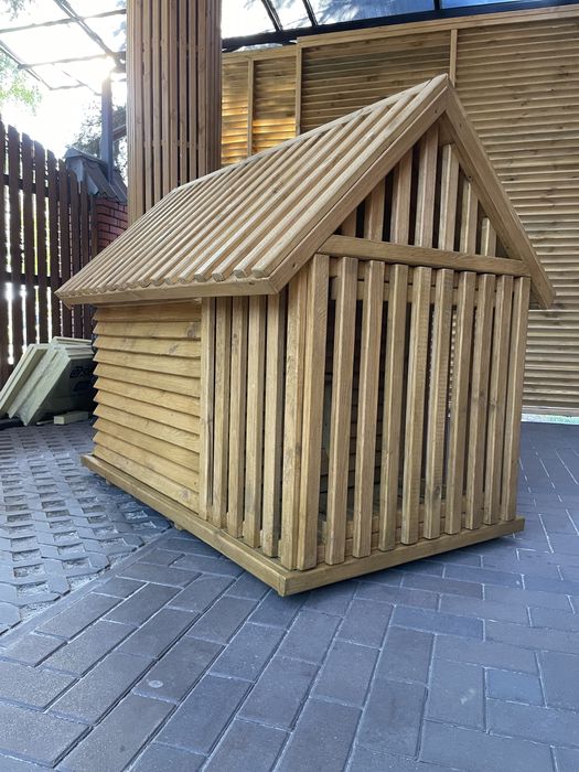 Утепленный,2х-этажн. домик с верандой для вашего питомца из дерева!