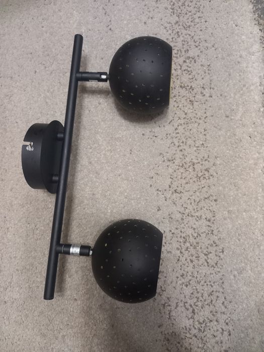 Żyrandol czarny mat