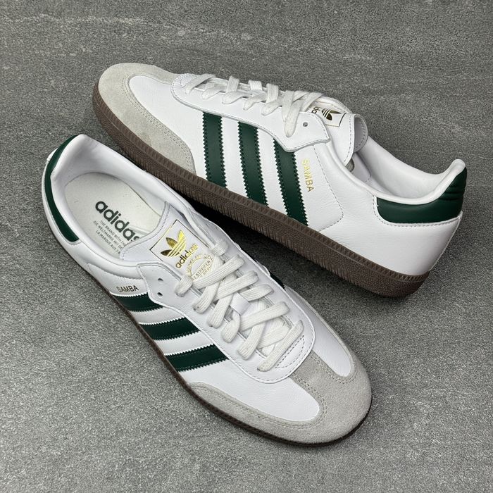 Білі шкіряні кросівки адідас Adidas Samba JH8797 ОРИГІНАЛ 100% 42 р