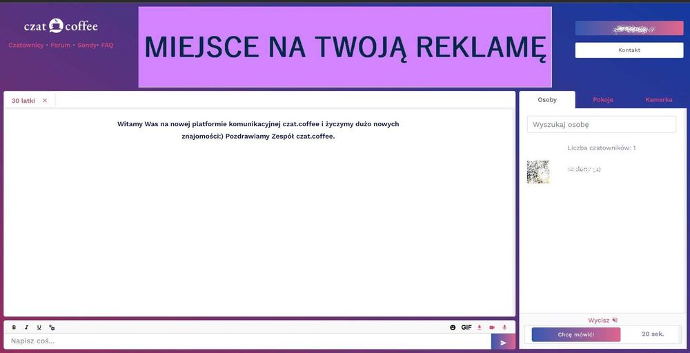 www czat.coffee portal spolecznosciowy czat kamerki rozmowy chat forum