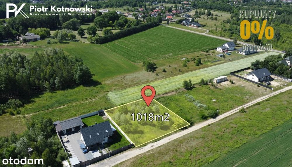 Budowalna | 1018m2 |  Prąd  | wymiary 28 m x 36 m