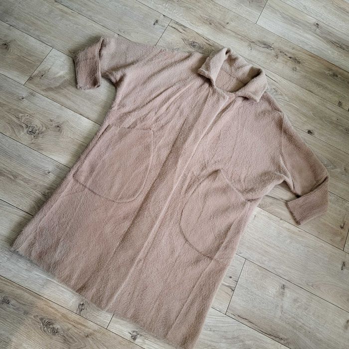 Długi płaszcz alpaka camel nowy bez metki