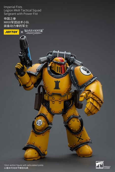 Фігурка warhammer40k JoyToy Imperial Fists MkIII Tactical Sergeant with Power Fist 1/18