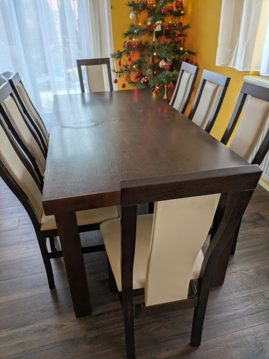 Stół z krzesłami 8 sztuk