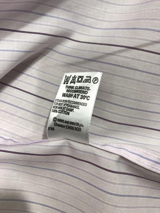 Marks & Spencer roz. 42 męska koszula w paski