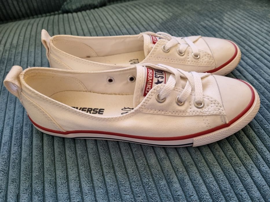 Śliczne trampki baleriny Converse białe