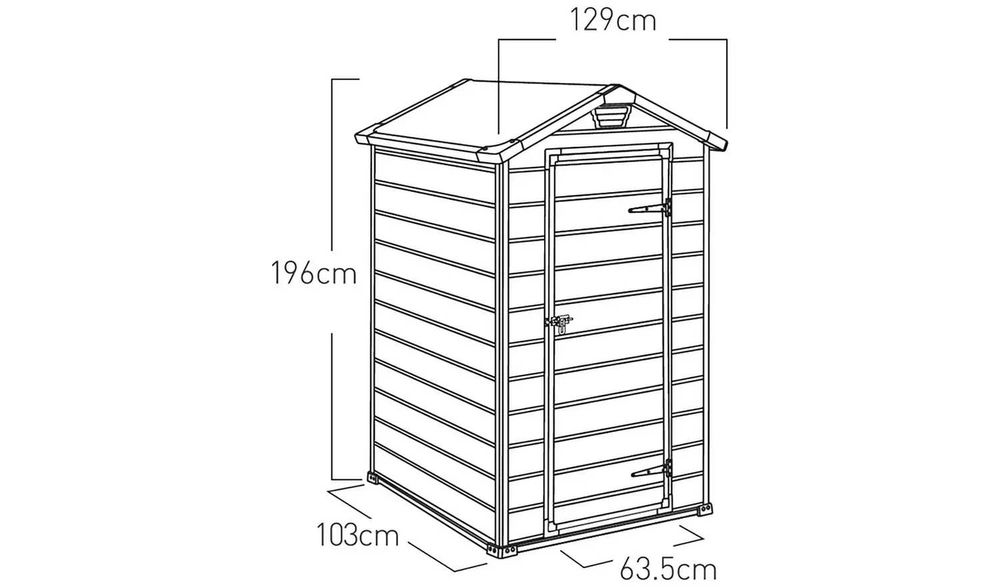 KETER MANOR 43 Domek Ogrodowy Narzędziowy 129cmx103cm