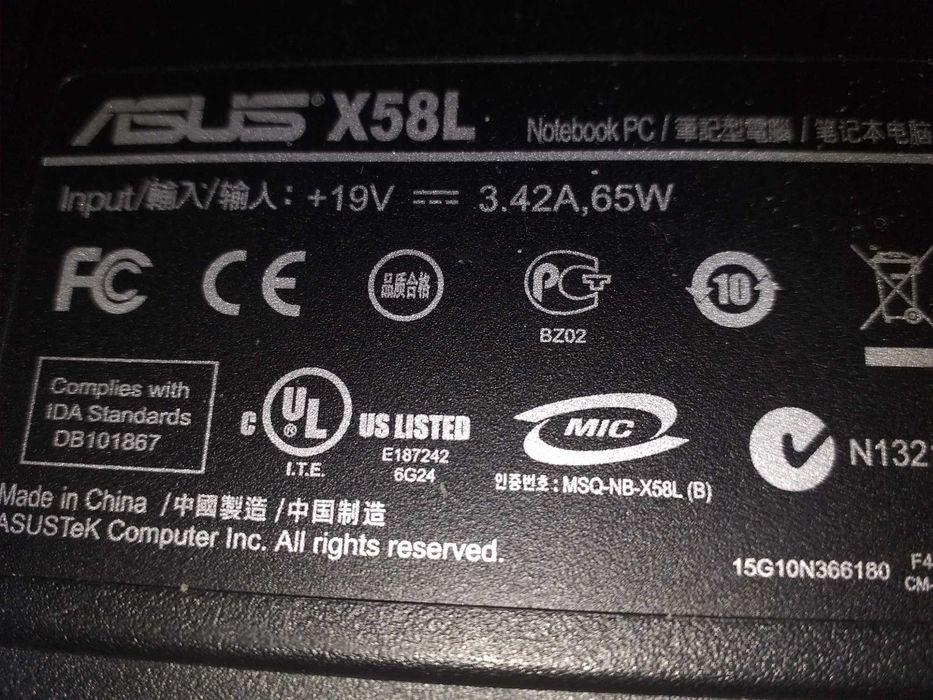 Laptop Asus X58LE