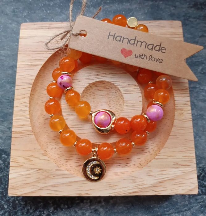 Bransoletki 2w1 z kamienia naturalnego Handmade