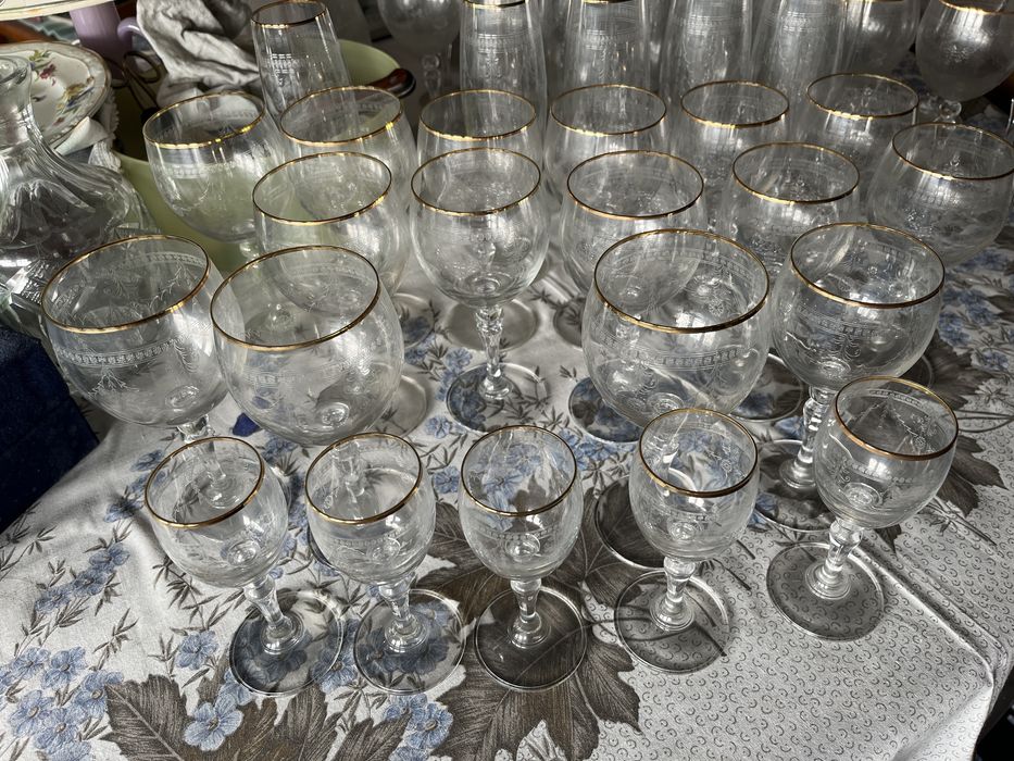 Servico de copos de cristal