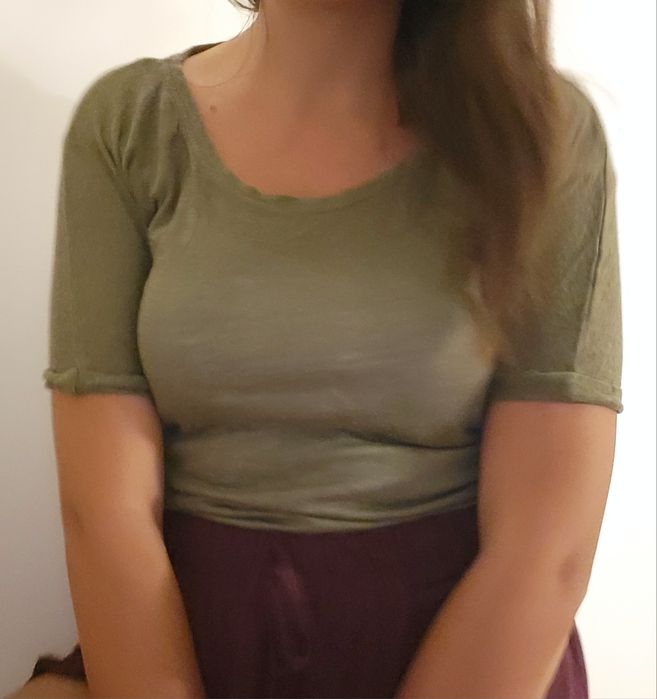 Tshirt verde-tropa | Bershka