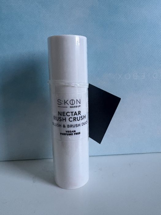Wegański róż w kremie S:KON Makeup Peach + Pędzel - Nowy z metką