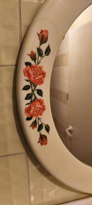 Retro zestaw lustro plus półka PRL tworzywo
