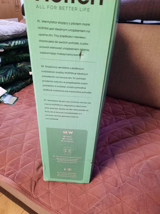 Wentylator stojący Hoffen 45 W z pilotem