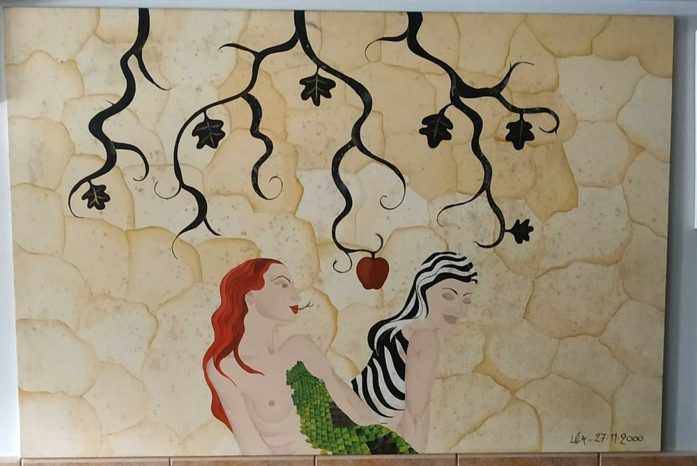 Quadro tinta acrília 90x130 »  Autora Léa (Grécia)