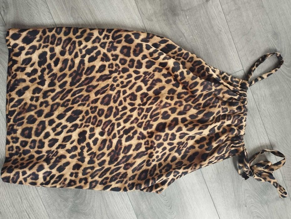 bluzka na ramiączkach panterka elegancka stan bardzo dobry rozmiar S