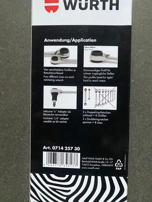 2 chaves roquete duplas Wurth