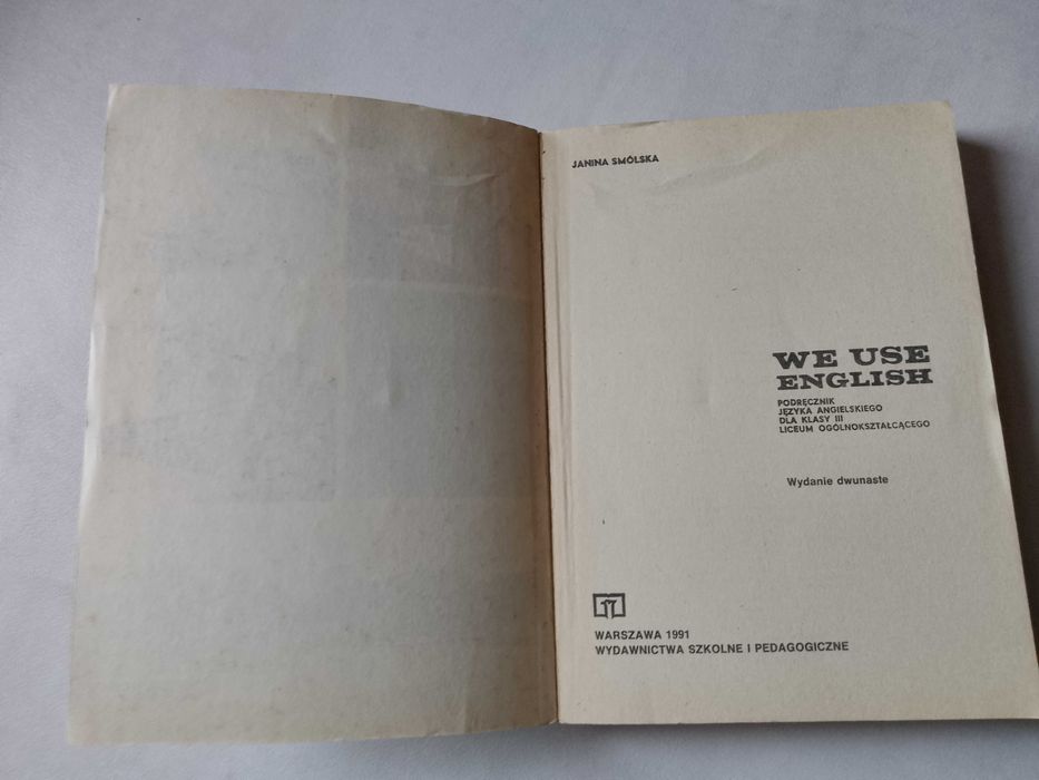 J. Smólska "We use English" 1991, podręcznik