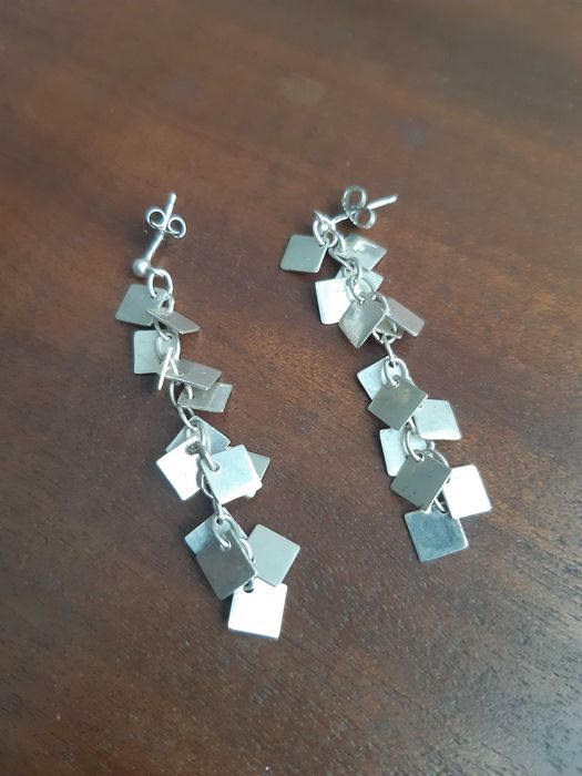 Brincos prata chapinhas (Portugal) séc. XX