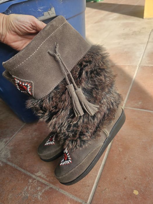 Botas  da Minnetonka American native  em pele