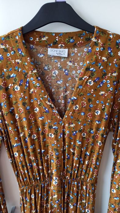 Sukienka Stone Skirts S Zuri brązowa 100% wiskoza