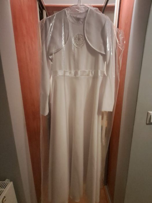 Sukienka komunijna z bolerkiem (uprana)  oraz dodatki komunijne