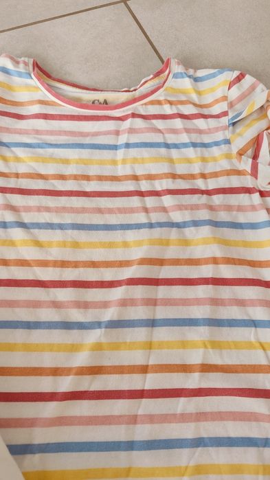 T-shirt bluzki koszulki C&A 140 dla dziewczynki 3 szt.