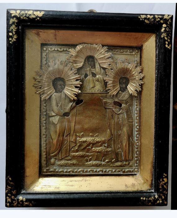 Stara ikona "Św.Terentij i Św. Mikołaj pod ikoną Matki Bożej Kałuskiej