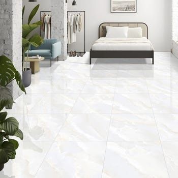 Gres szkliwiony Tymfi White Poler 60x60 Artens