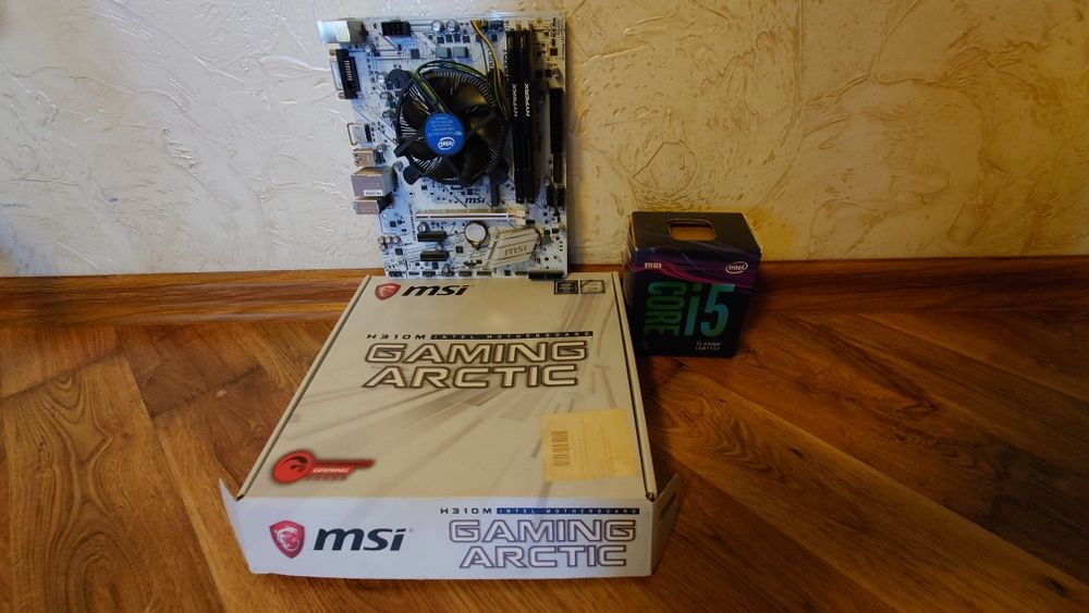 Кит Intel i5 9400f; msi h310m gaming arctic; Kingston HyperX Fury DDR4