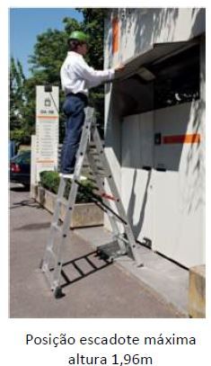 Andaime Escadas Aluminio Certificado Multiposições 4.15Mts