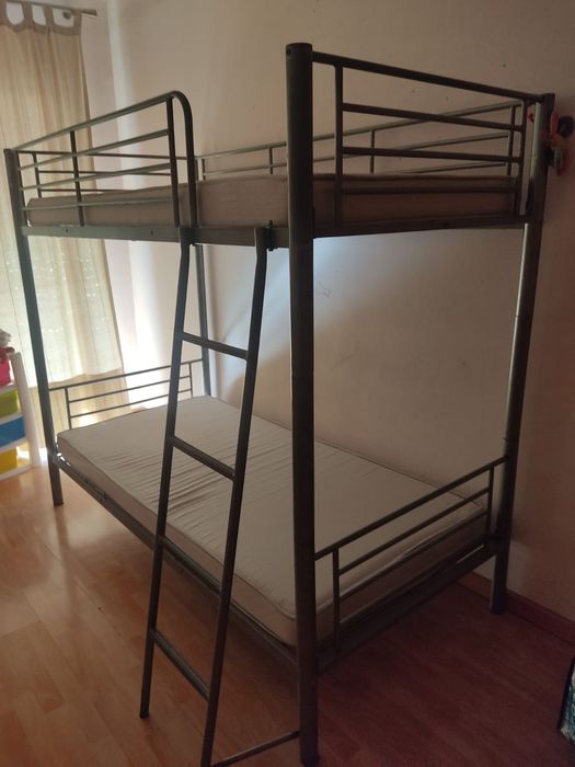 Beliche Soppsar p/ 2 pessoas aço 90x200 cm - Prata