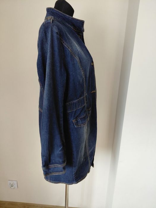 Kurtka jeansowa damska, płaszczyk marki Bonprix,  rozmiar M/L