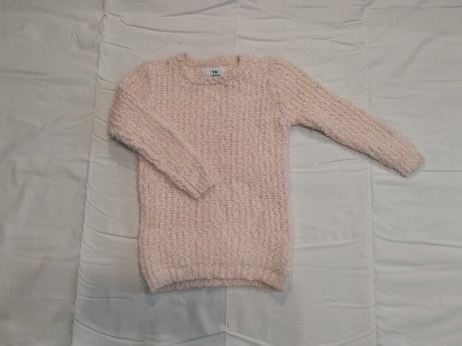 jasnoróżowy sweterek dziecięcy 12/13 lat 152cm