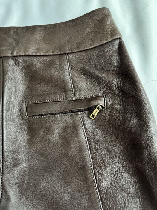 Шкіряні штани кльош Y2K