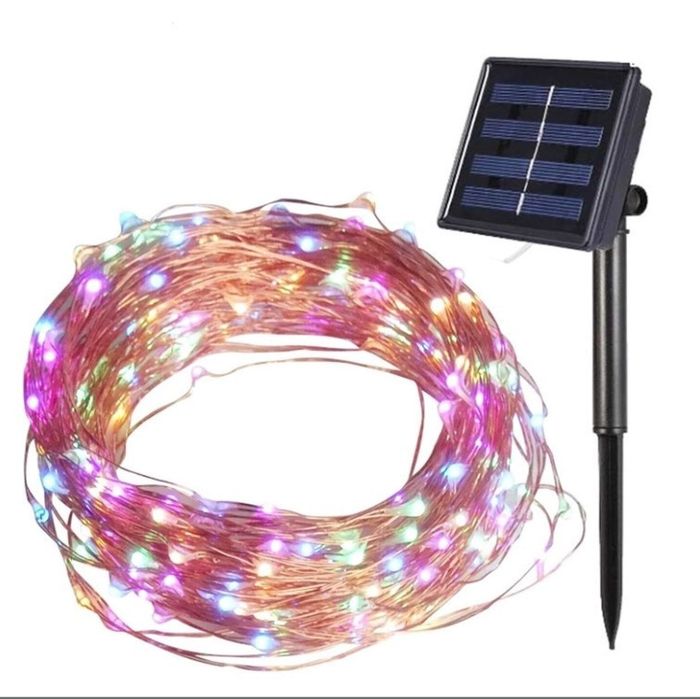 Вулична гірлянда крапля роси на сонячній панелі 30м