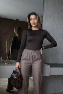 Жіночі теплі шкіряні штани / брюки женские теплые - фліс, розпродаж